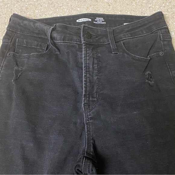 Ladies Old Navy Size 6 Rockstar Black Jeans - Picture 5 of 7